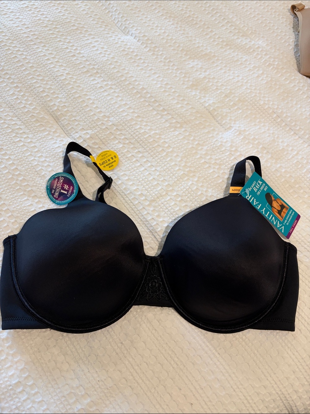 Vanity Fair Smooth Black T-Shirt Bra